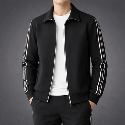 Sporty 2-delt herresæt med reflekterende striber – herre