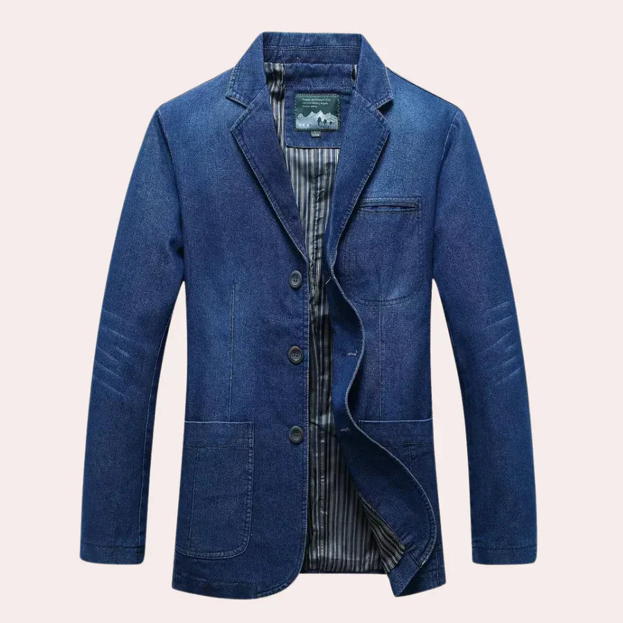 Logan - stilfuld klassisk denim blazer til den moderne mand