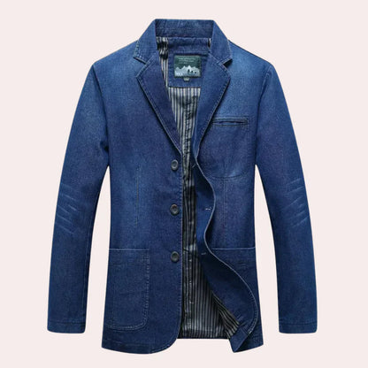 Logan - stilfuld klassisk denim blazer til den moderne mand