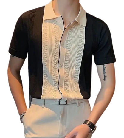 James - old money style kortærmet strik top