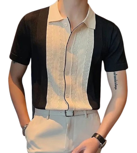 James - old money style kortærmet strik top
