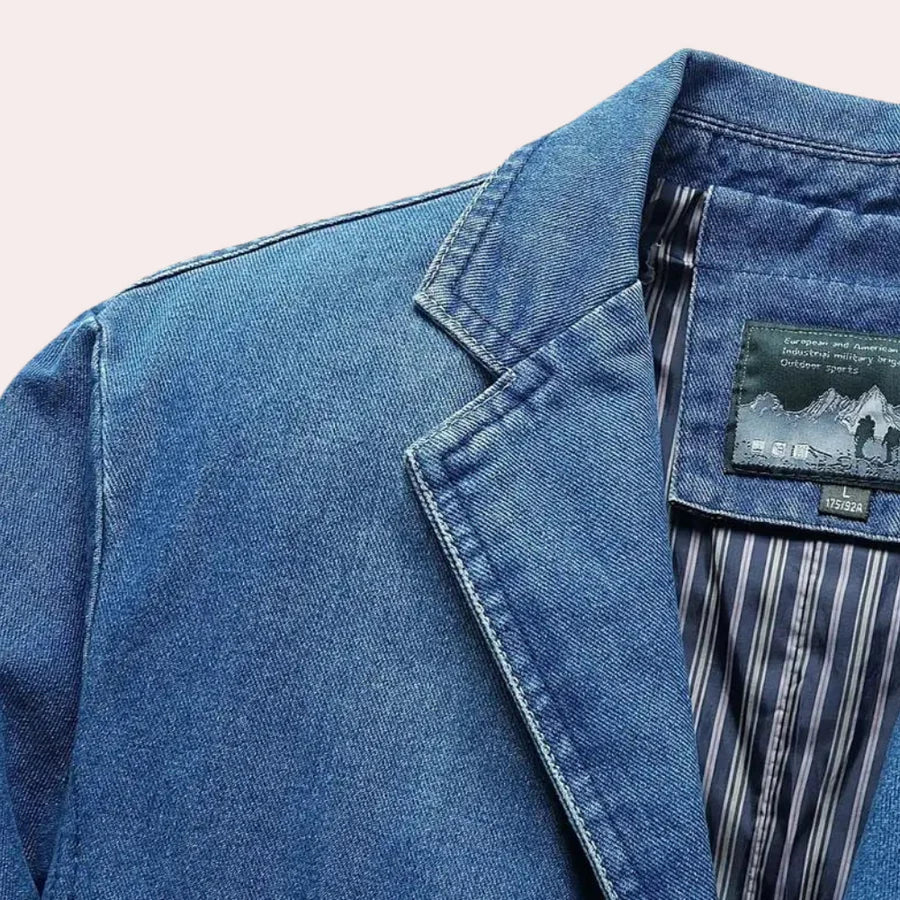 Logan - stilfuld klassisk denim blazer til den moderne mand