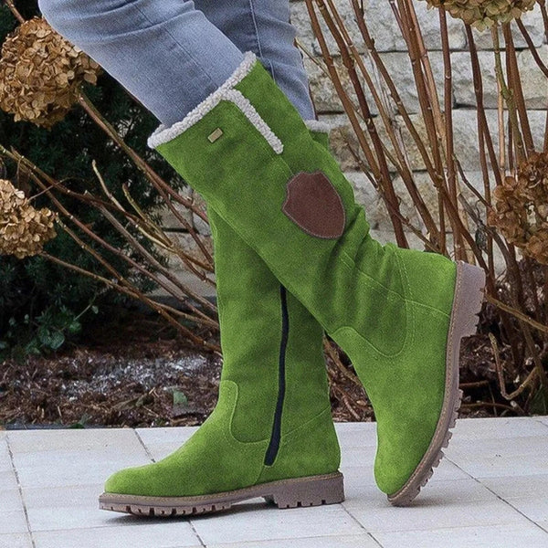 Ivette - ruskindsstøvler til kvinder i vintagestil