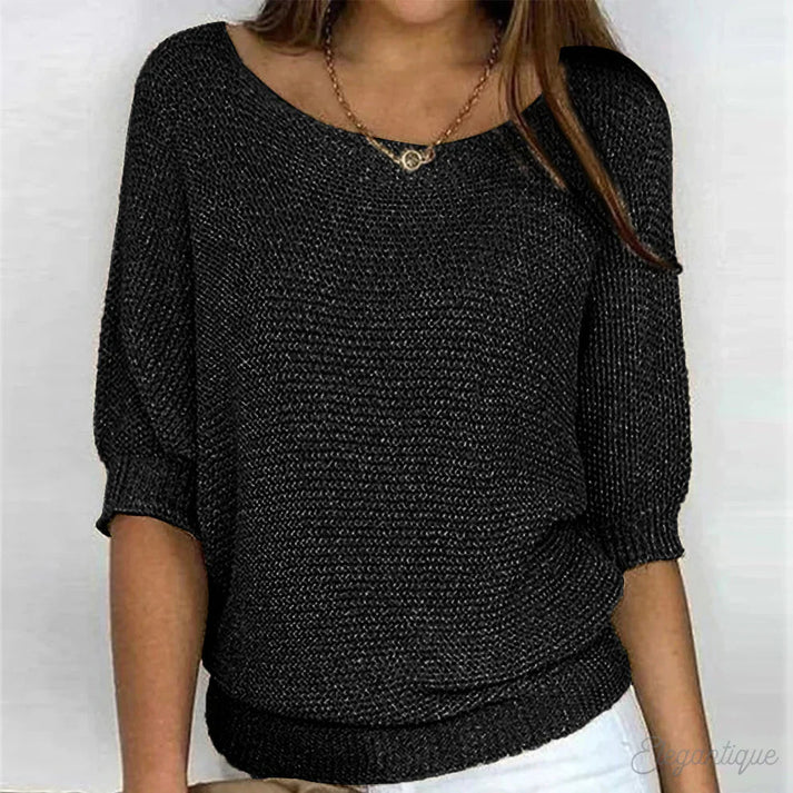Erin sweater | stilfuld krydsstrikket sweater til kvinder