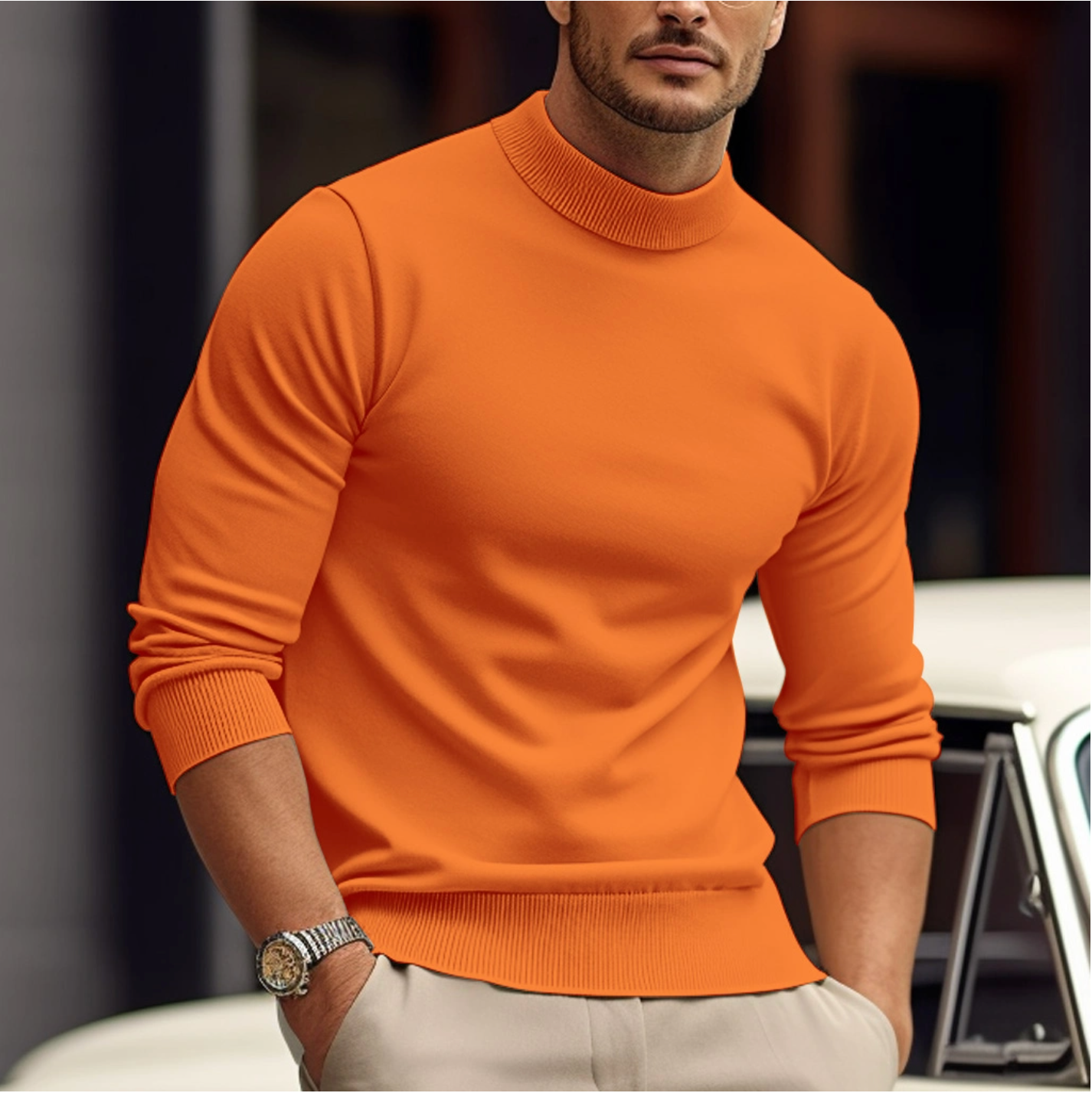Stylisch – herresweater lavet af blødt bomuld
