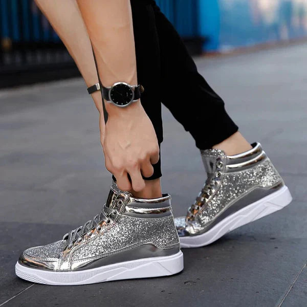 Veste - chaussures à paillettes pour hommes