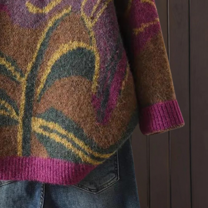 Patricia - elegant sweater med blomstermønster til kvinder