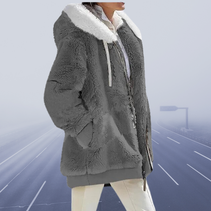 Oversized teddyjakke til kvinder | hyggeligt og varmt | vinterfrakke