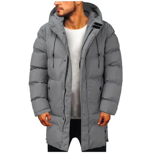 Grå lang parka til mænd - arne