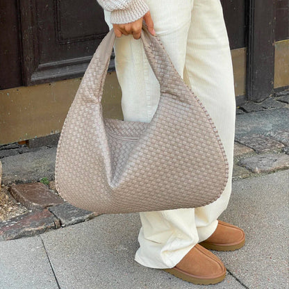 Gewebte Tasche | Groß | Ein Riemen | Umhängetasche | Handtasche-Leyna Moda