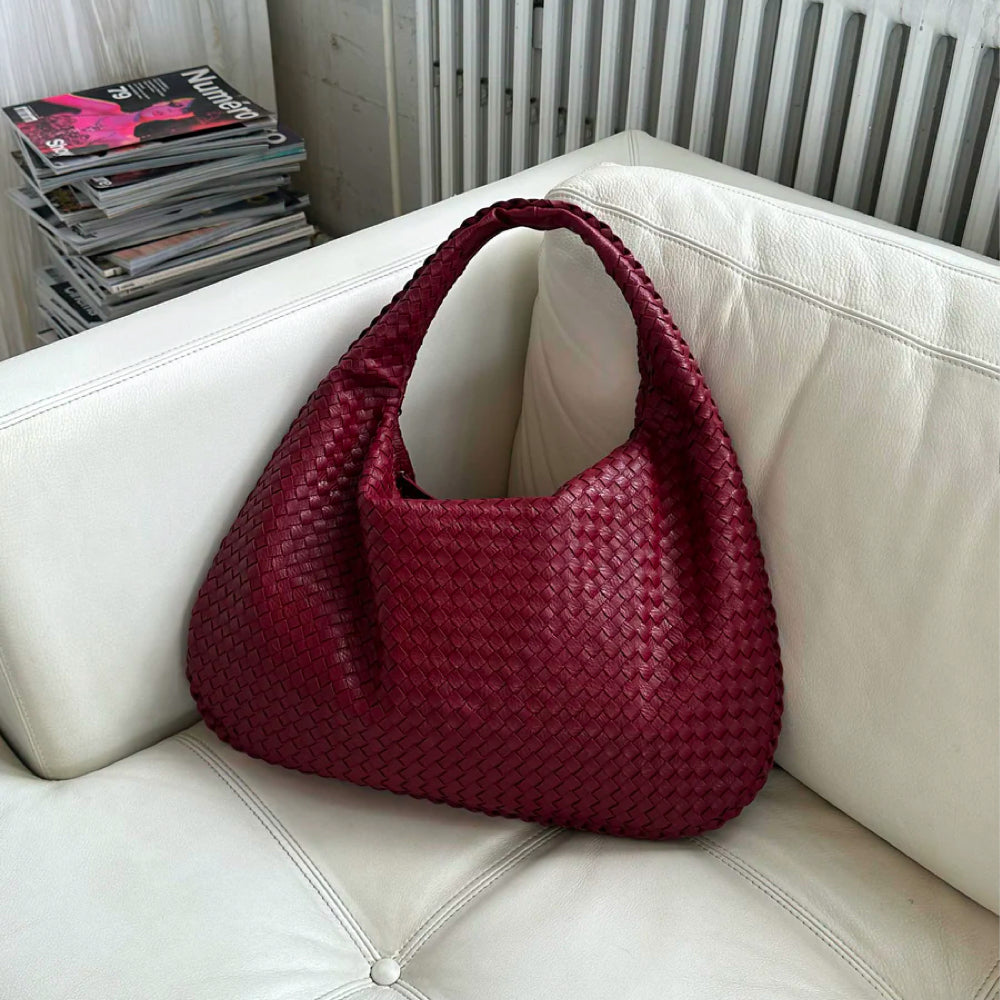 Gewebte Tasche | Groß | Ein Riemen | Umhängetasche | Handtasche-Leyna Moda