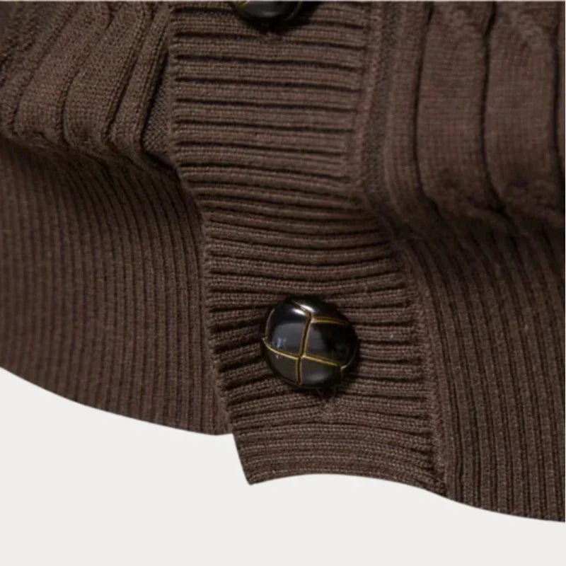 Varm herrecardigan med knapper – herrer