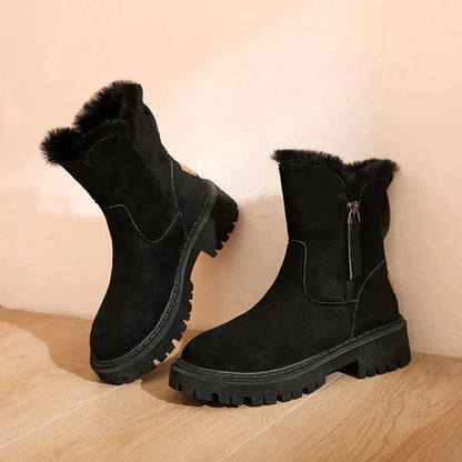 Helena - bottes en cuir doublées de laine pour femmes