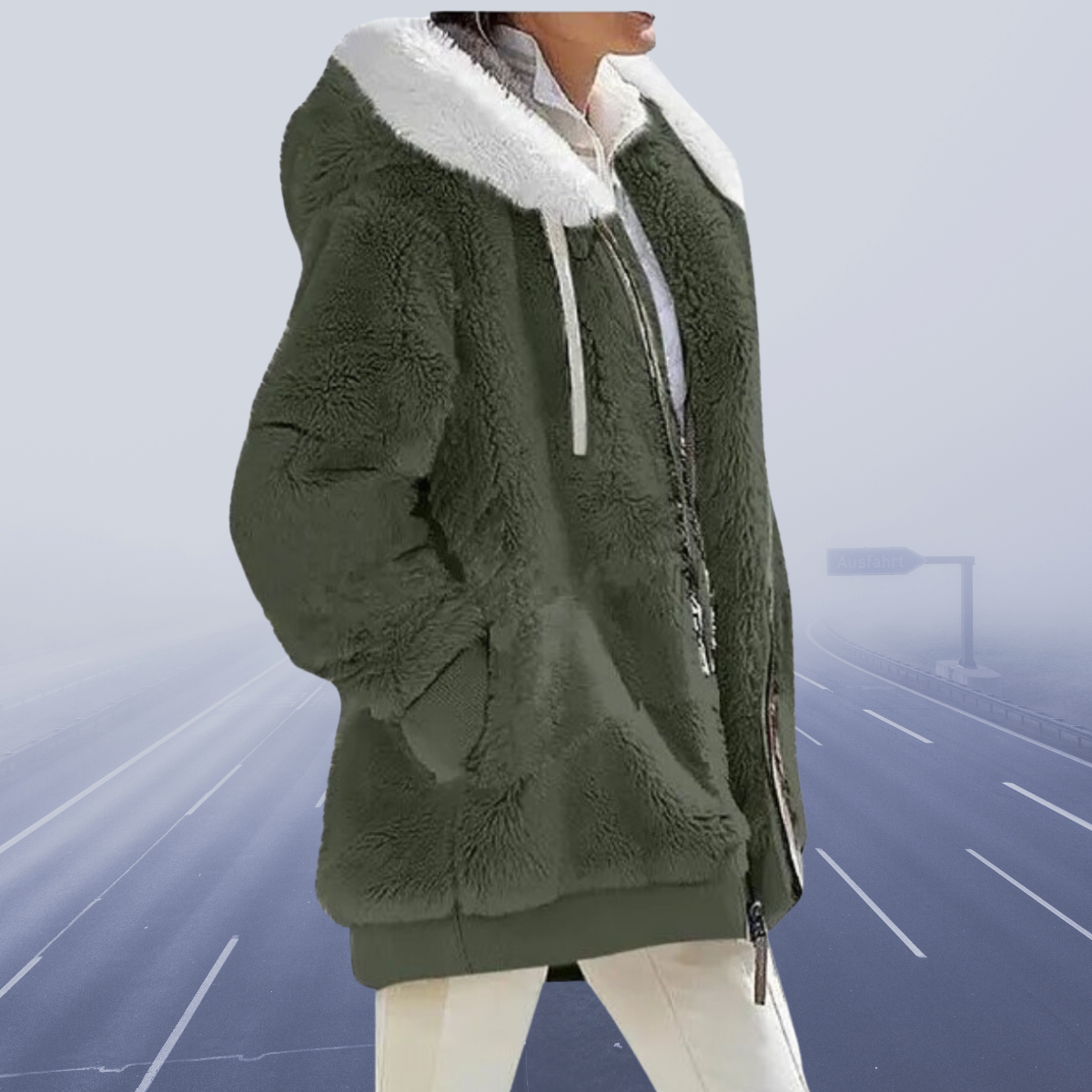 Oversized teddyjakke til kvinder | hyggeligt og varmt | vinterfrakke