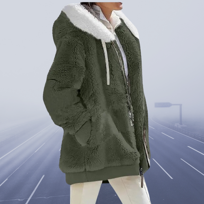 Oversized teddyjakke til kvinder | hyggeligt og varmt | vinterfrakke