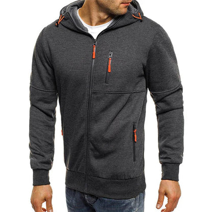 Jacks - herre sweatshirt med hætte og lynlås
