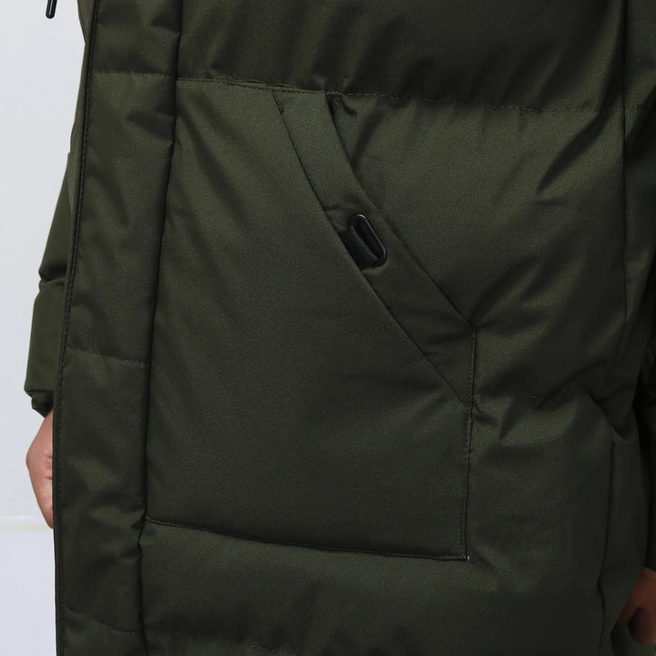 Grå lang parka til mænd - arne