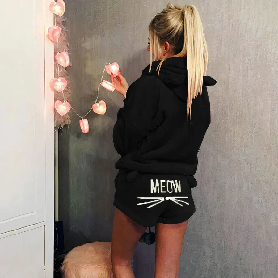 Marie - pyjamas top og shorts sæt til kvinder