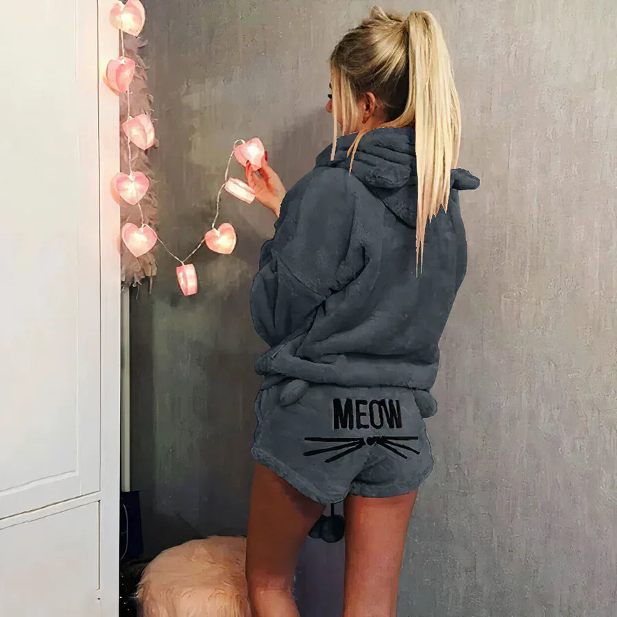 Marie - pyjamas top og shorts sæt til kvinder