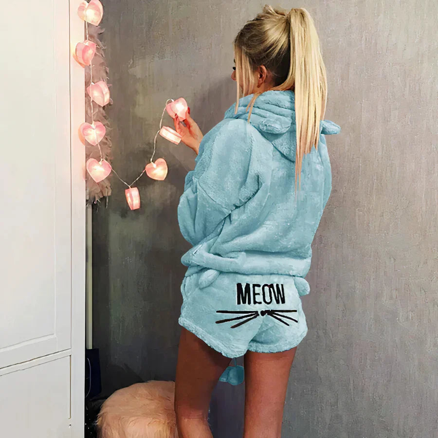 Marie - pyjamas top og shorts sæt til kvinder
