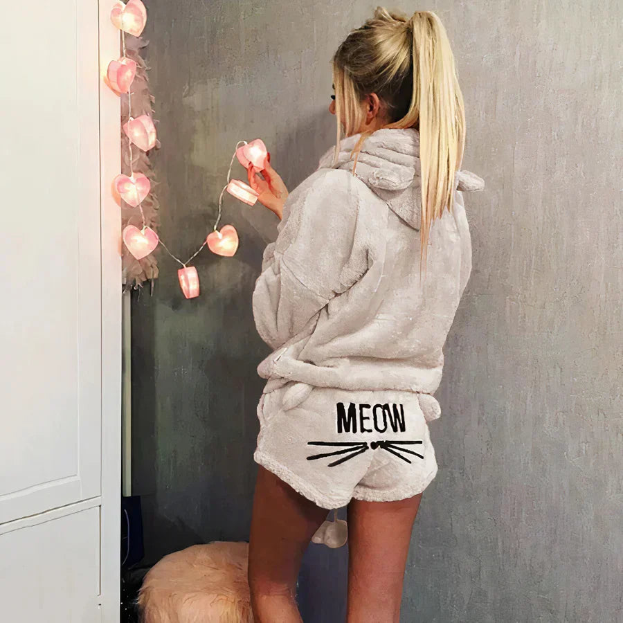 Marie - pyjamas top og shorts sæt til kvinder