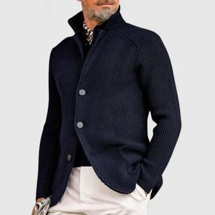 Elegant cardigan til mænd med knaplukning