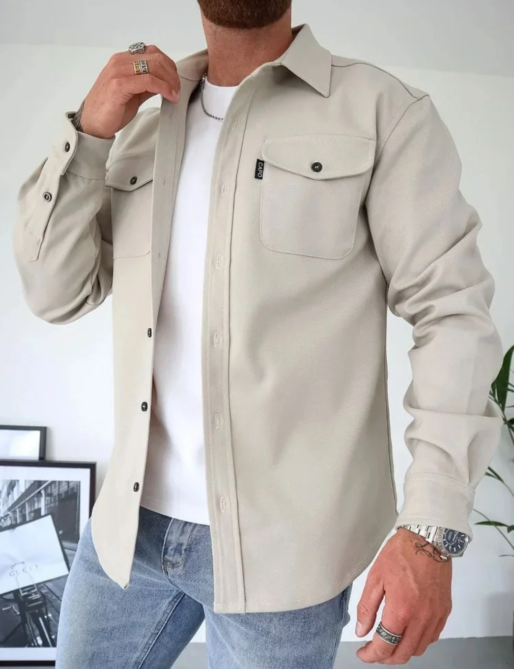 Kayzens - stilfuld herreskjorte i moderne design til enhver lejlighed