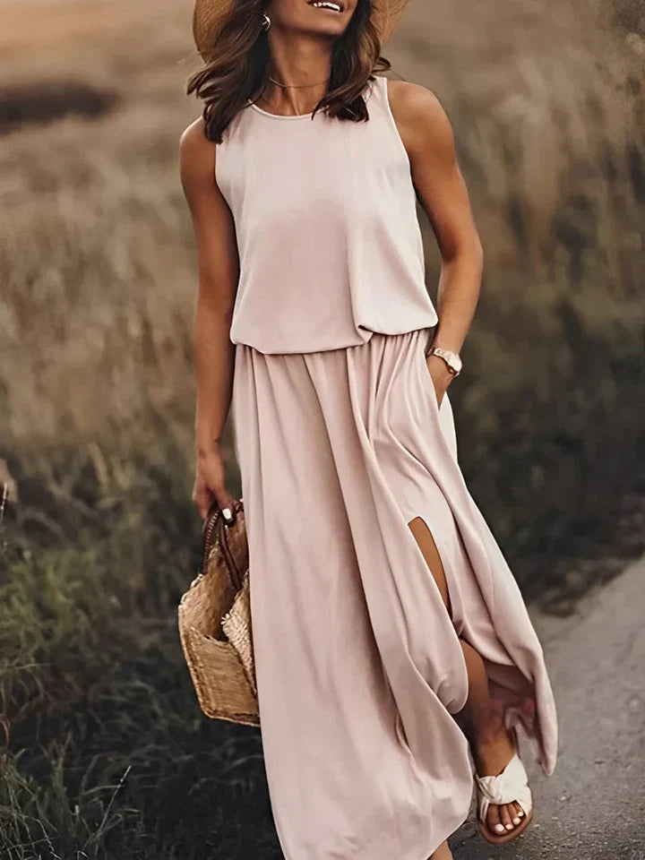 Lyng | elegant farverig damekjole
