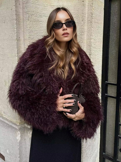 Faux fur-jakke til kvinder