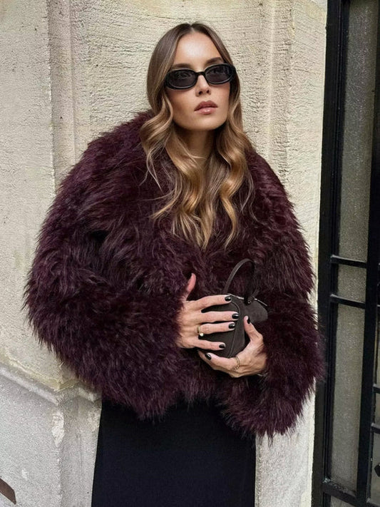 Faux fur-jakke til kvinder