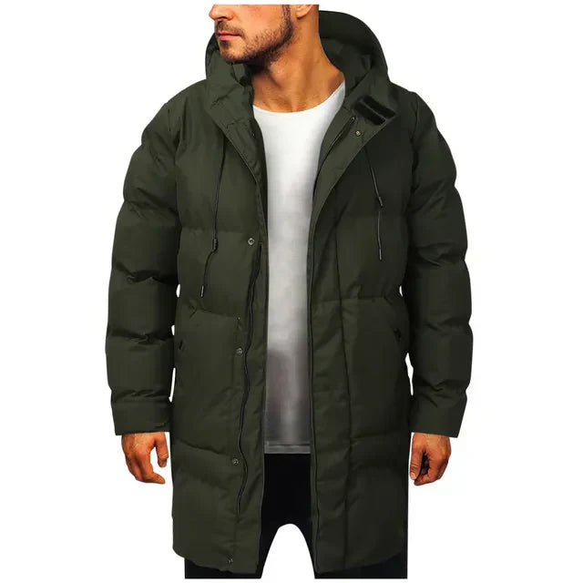 Grå lang parka til mænd - arne