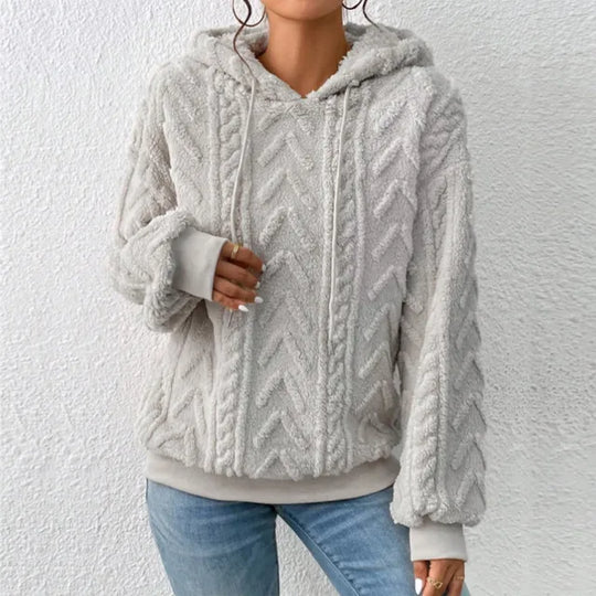 Sol l teddy fleece casual hættetrøje