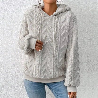 Sol l teddy fleece casual hættetrøje