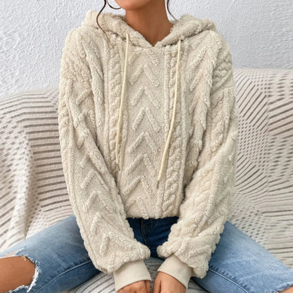 Sol l teddy fleece casual hættetrøje