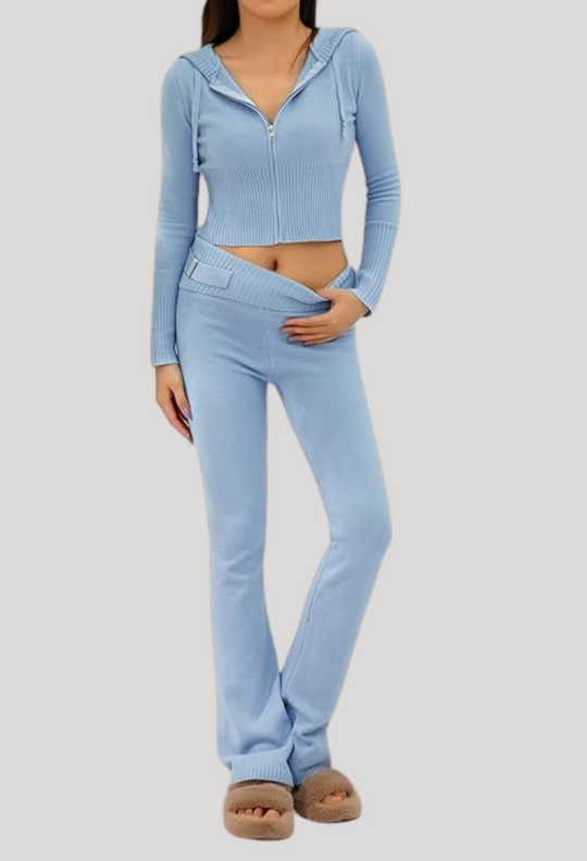Strikket todelt sæt | loungewear til kvinder