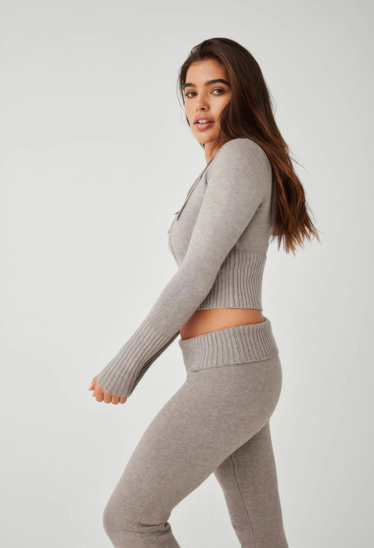 Strikket todelt sæt | loungewear til kvinder