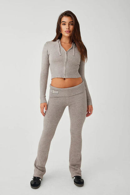 Strikket todelt sæt | loungewear til kvinder
