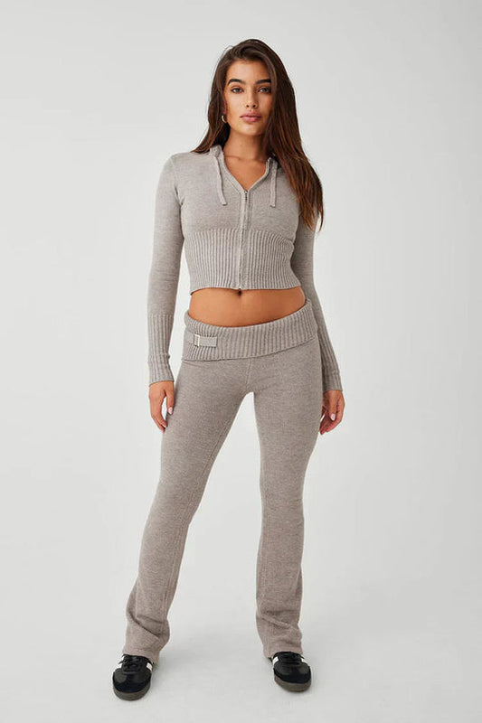 Strikket todelt sæt | loungewear til kvinder