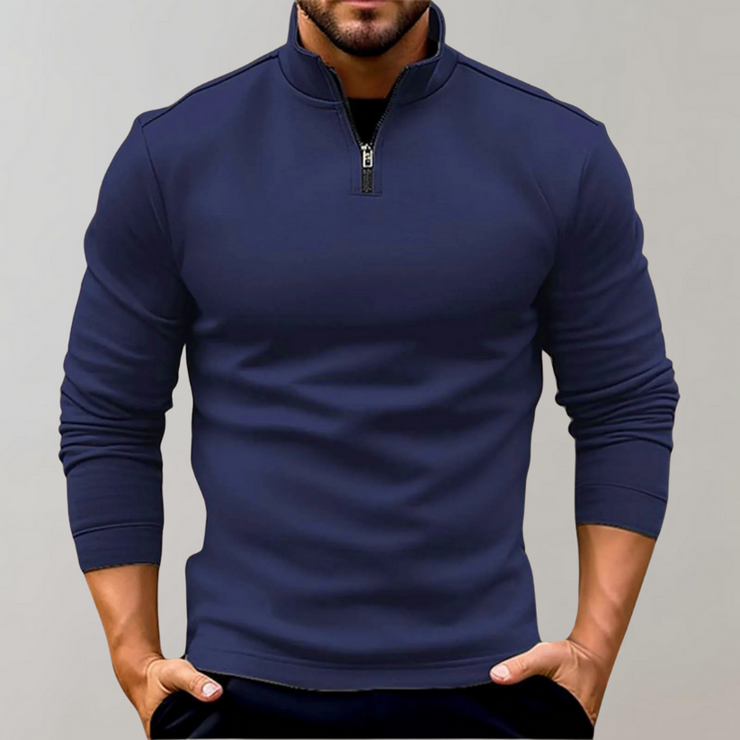 Herre sweater med lynlås - Dag