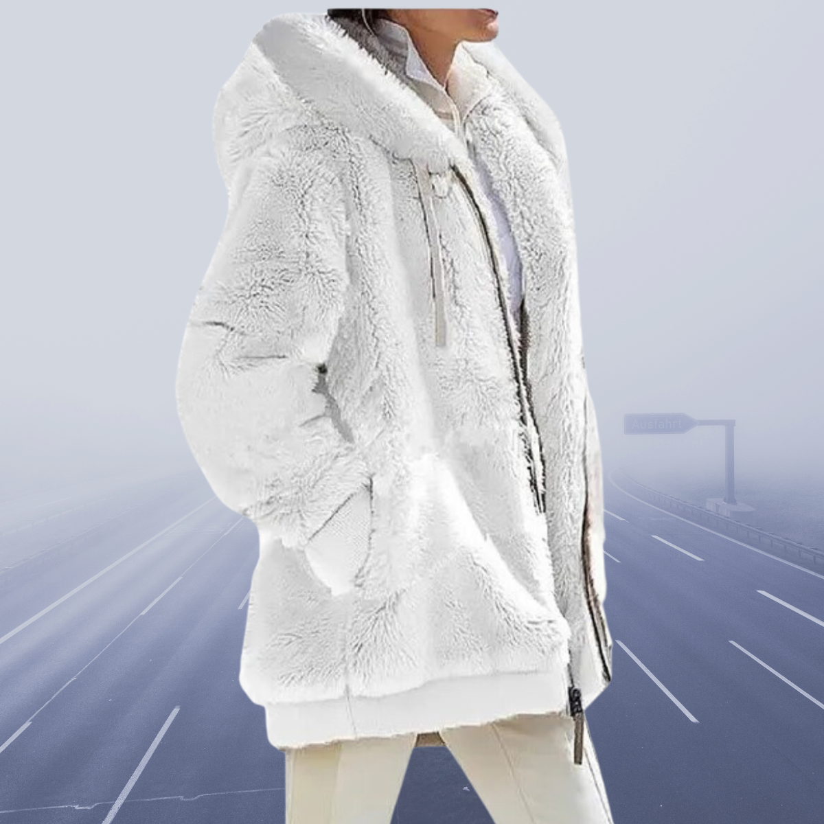 Oversized teddyjakke til kvinder | hyggeligt og varmt | vinterfrakke