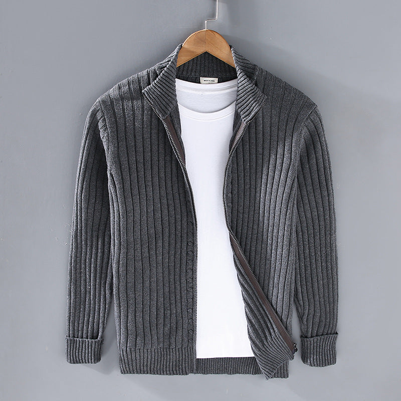 Lazar - luksus herre sweater med lynlås
