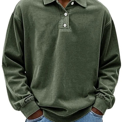 Lukas – poloshirt med lange ærmer og ribkantede manchetter