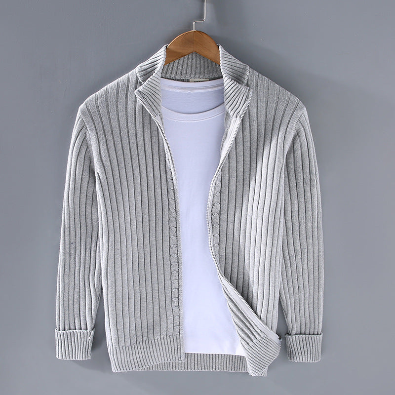 Lazar - luksus herre sweater med lynlås