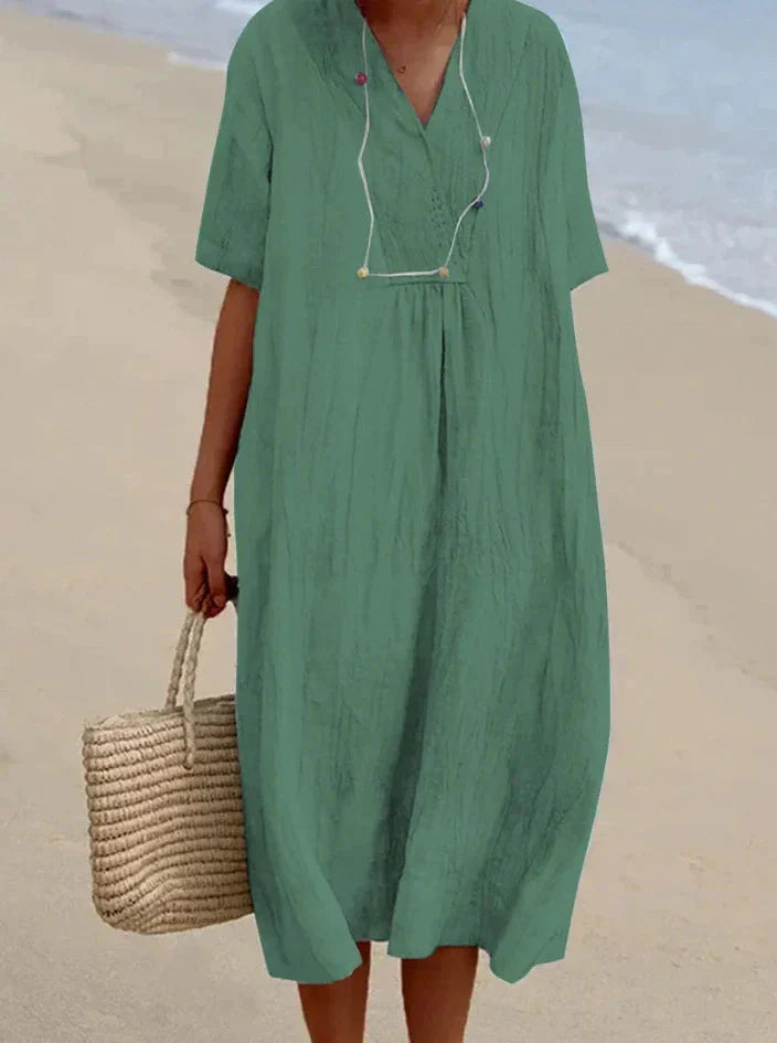 Luftig sommerkjole i boho-stil – lethed og komfort