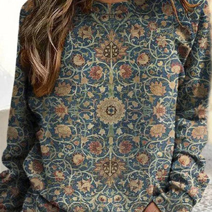 Eva Janssen – elegant sweater med blomstermønster