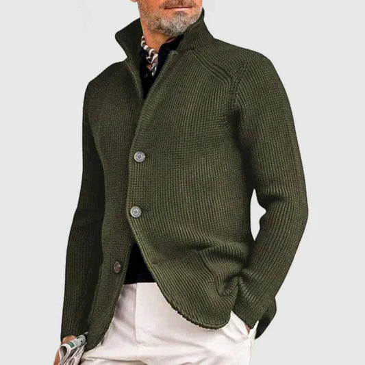 Elegant cardigan til mænd med knaplukning