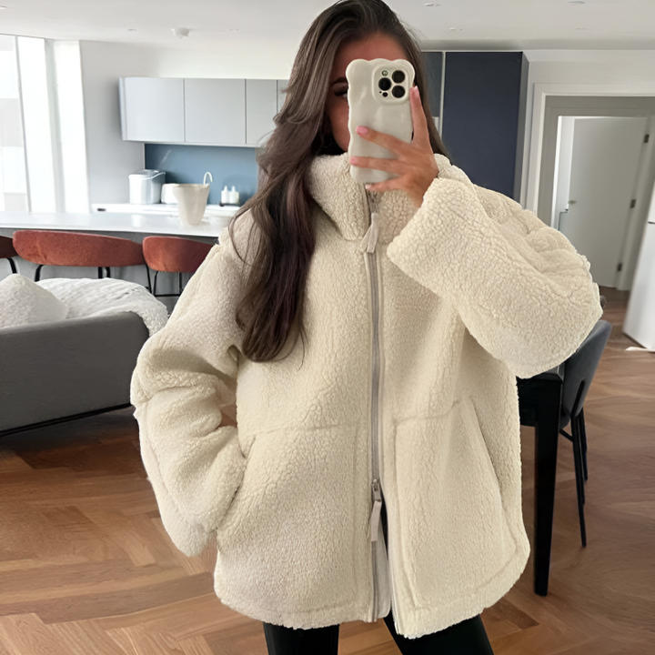 Nora ultra blød teddy fleece damejakke