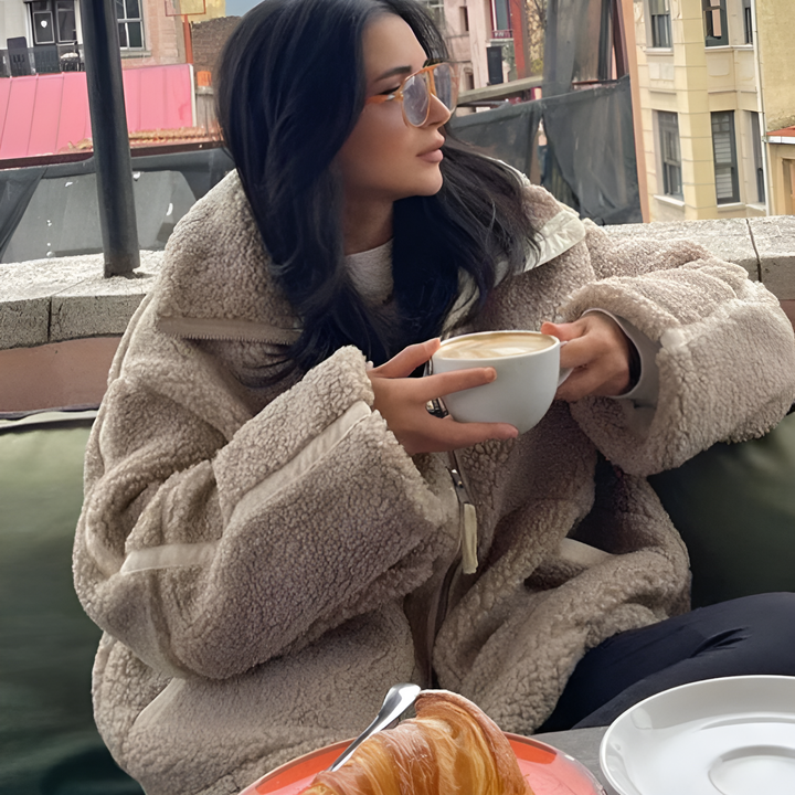 Nora ultra blød teddy fleece damejakke