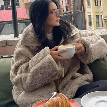 Nora ultra blød teddy fleece damejakke