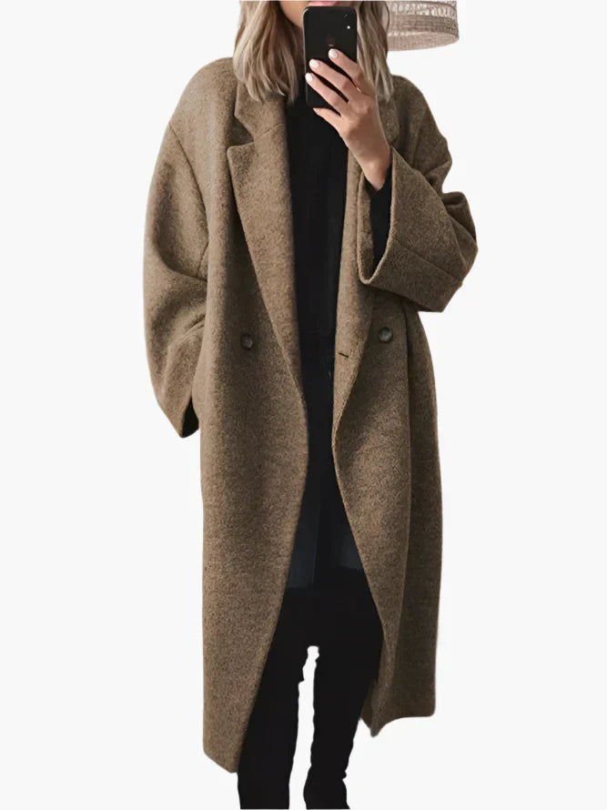 Overdimensioneret vinterfrakke i klassisk blazer-stil